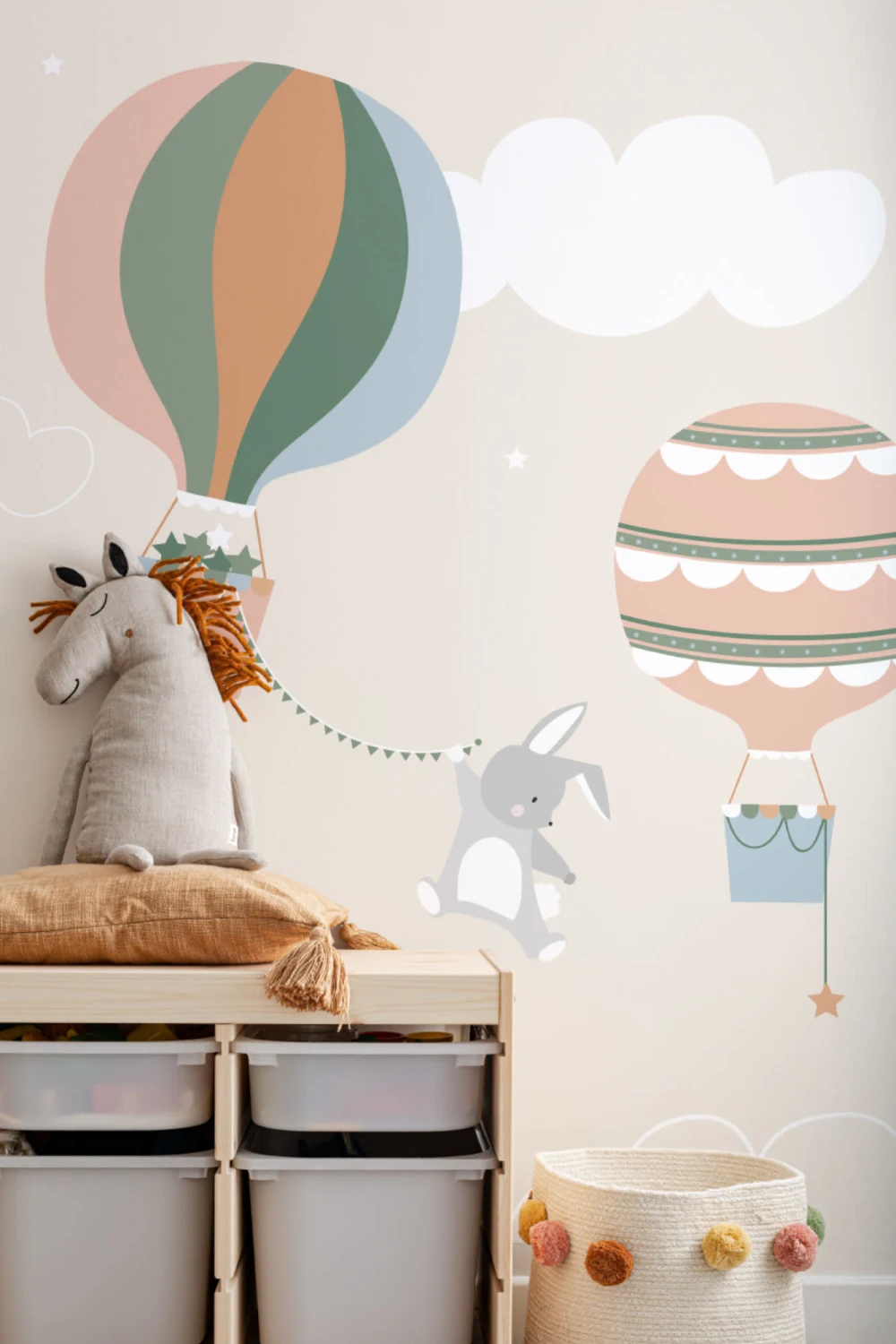 Cute Balloons Nursery Wallpaper Mural