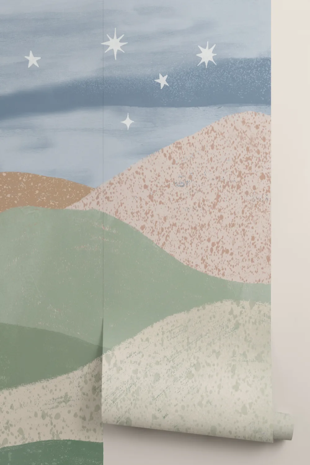 Blue Celestial Kids' Dreamy Nightscape Landscape fototapet
