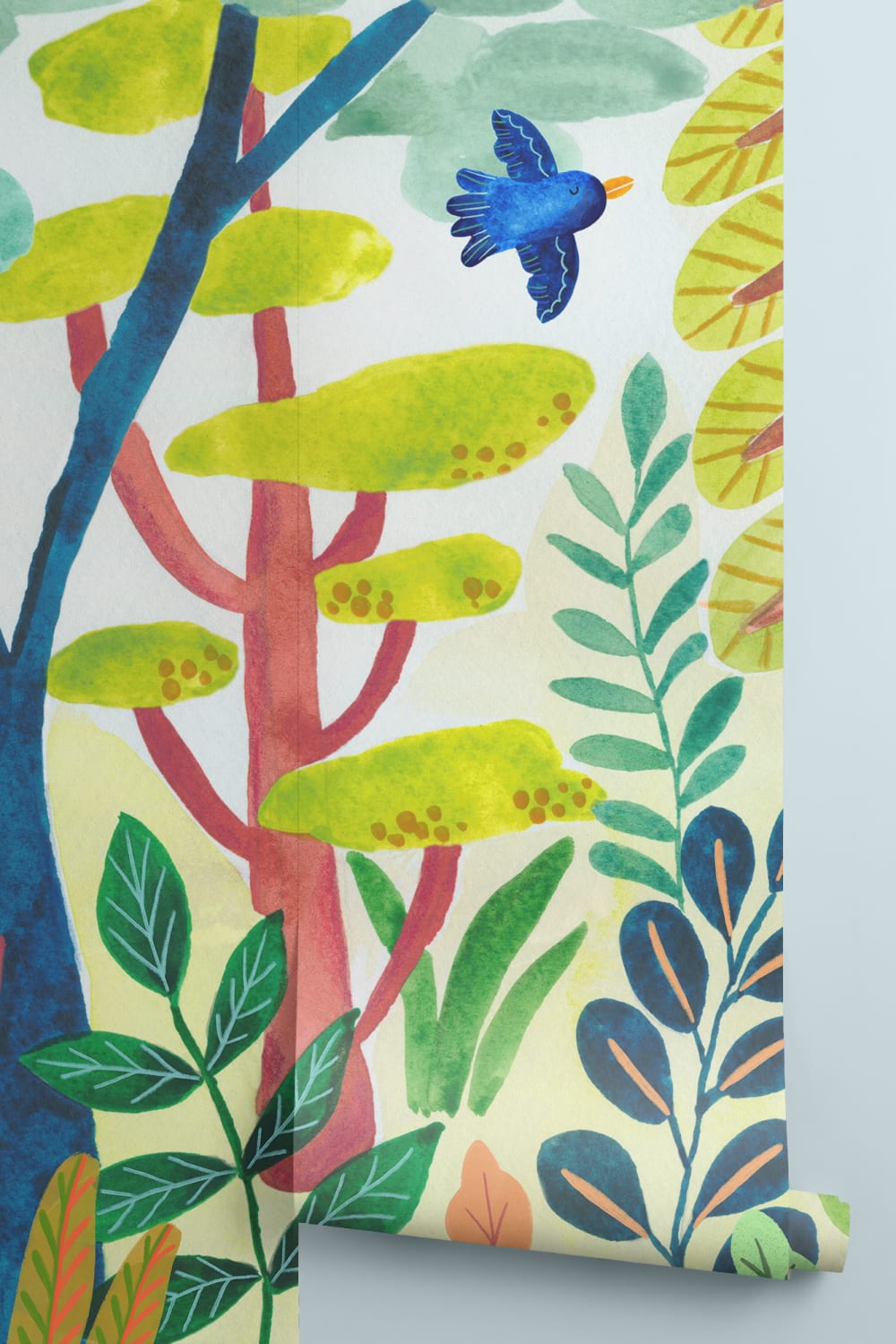 Aquarell Kinder Funky Wald Wandgemälde