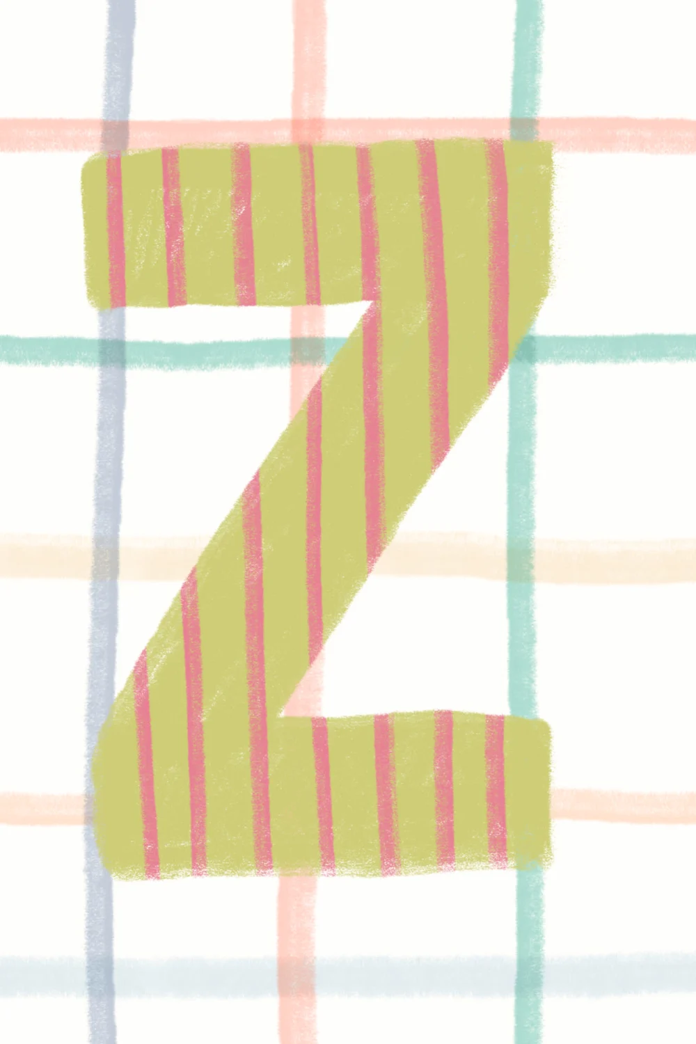Colorful Kids Alphabet Grid Mural