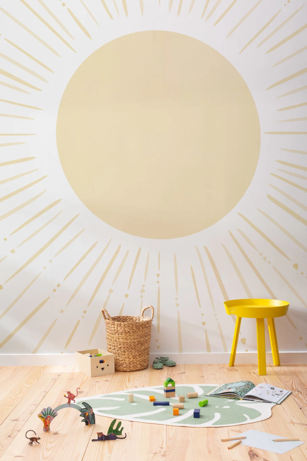 Mural Infantil Amarillo Boho Sunshine