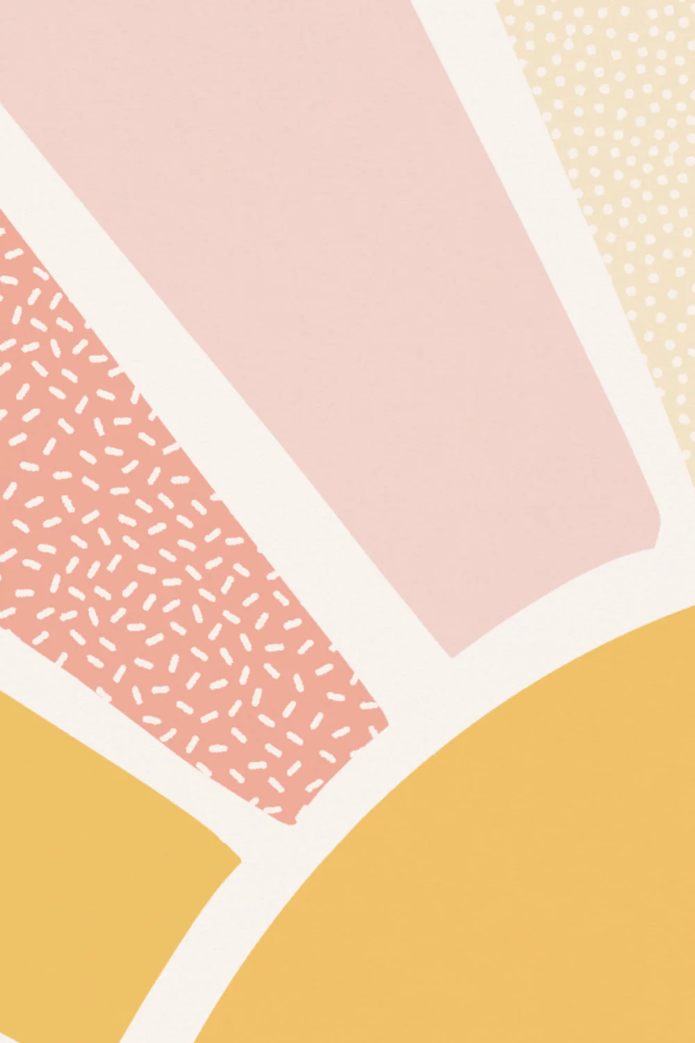 Kids Pink Boho Block Sunshine Mural