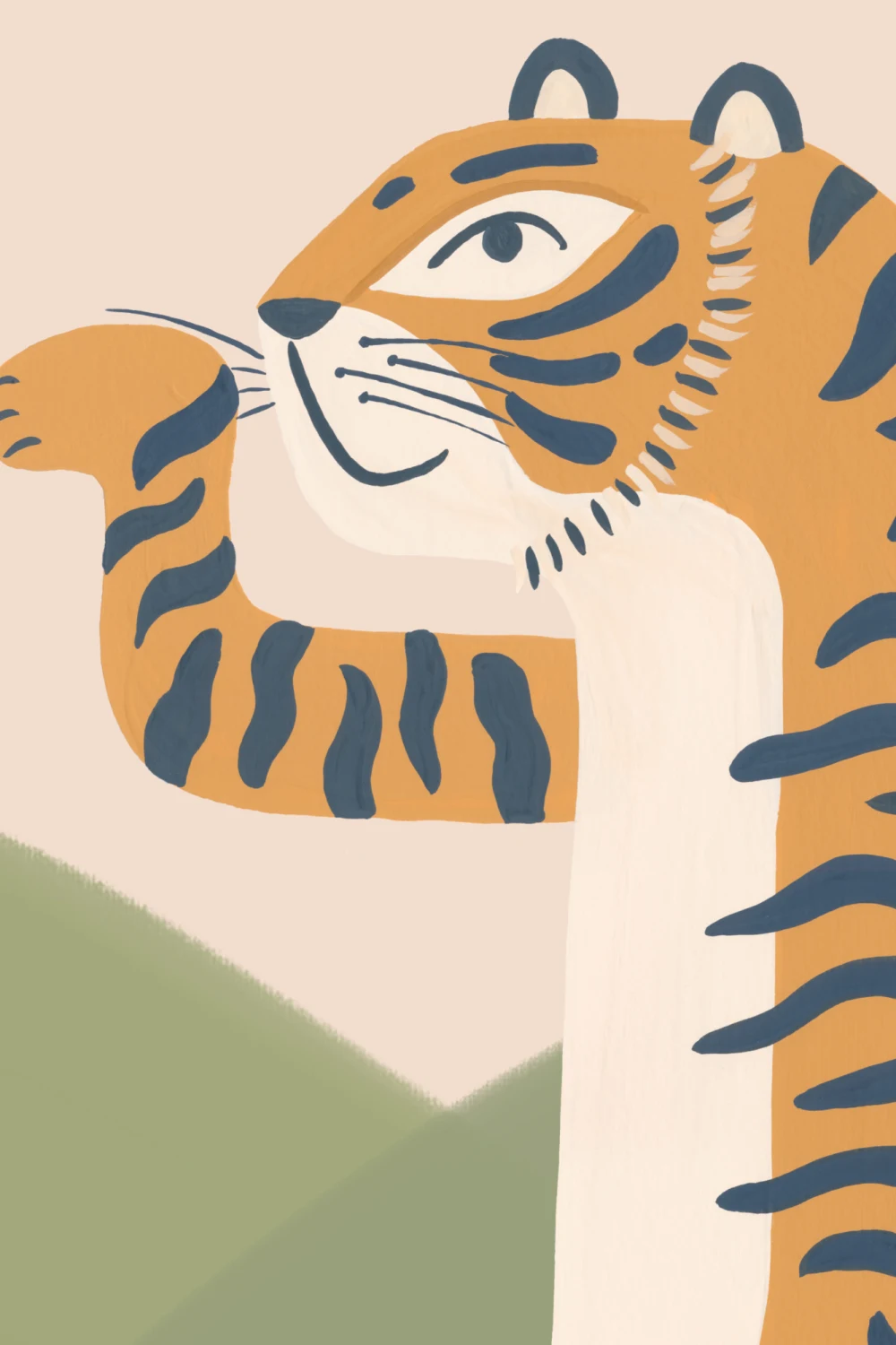 Mural de animais da selva para crianças que brincam e dançam