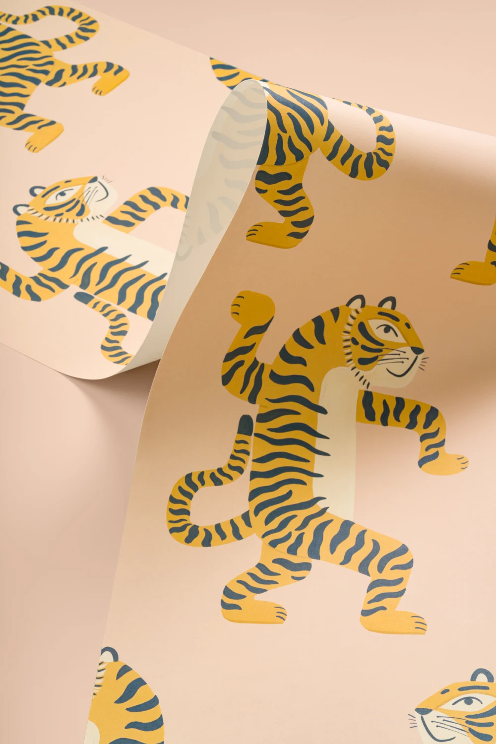 Pink Dancing Tiger Mural