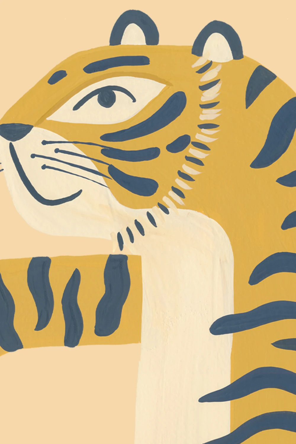 Mural do Tigre Dançante Amarelo