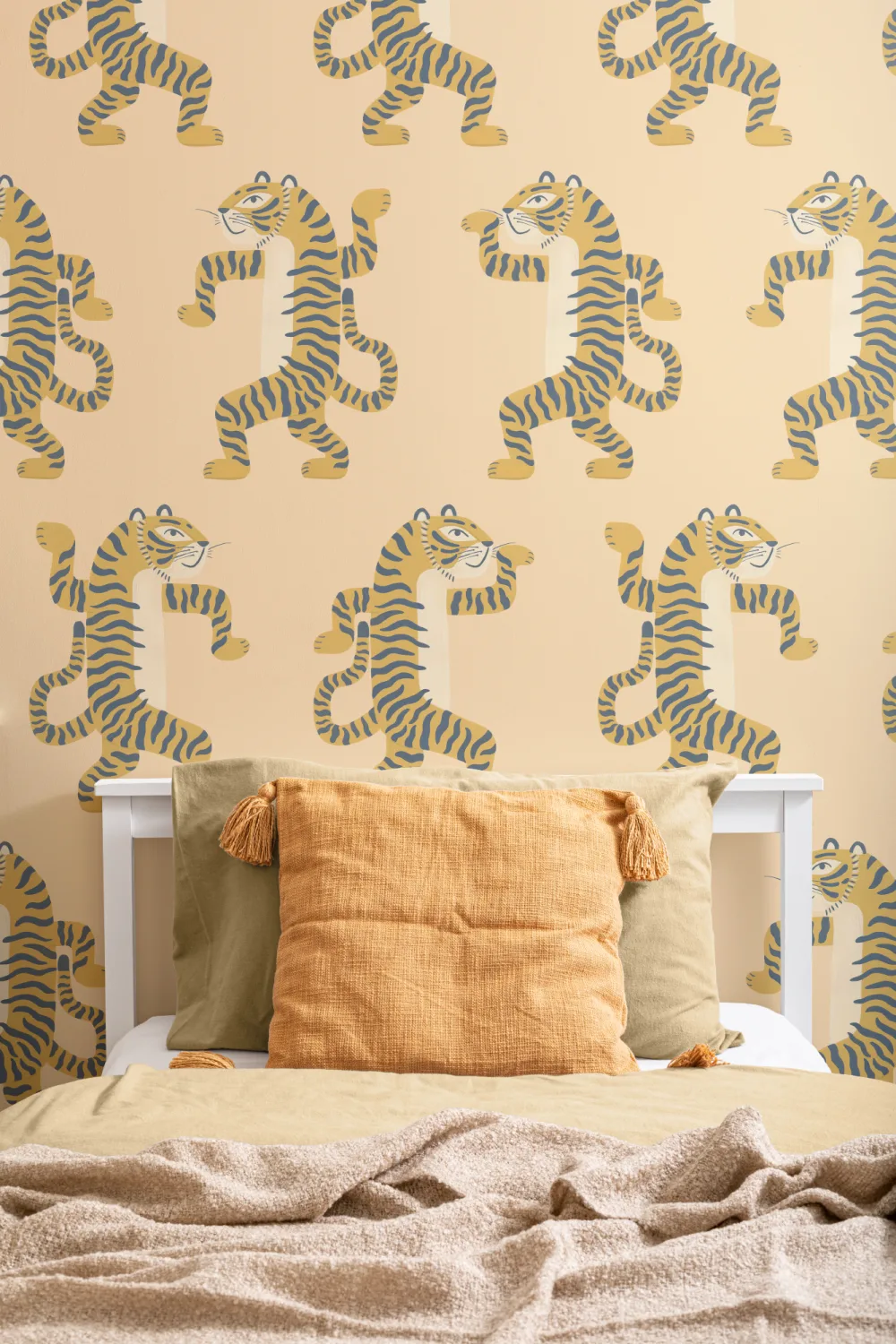 Mural do Tigre Dançante Amarelo