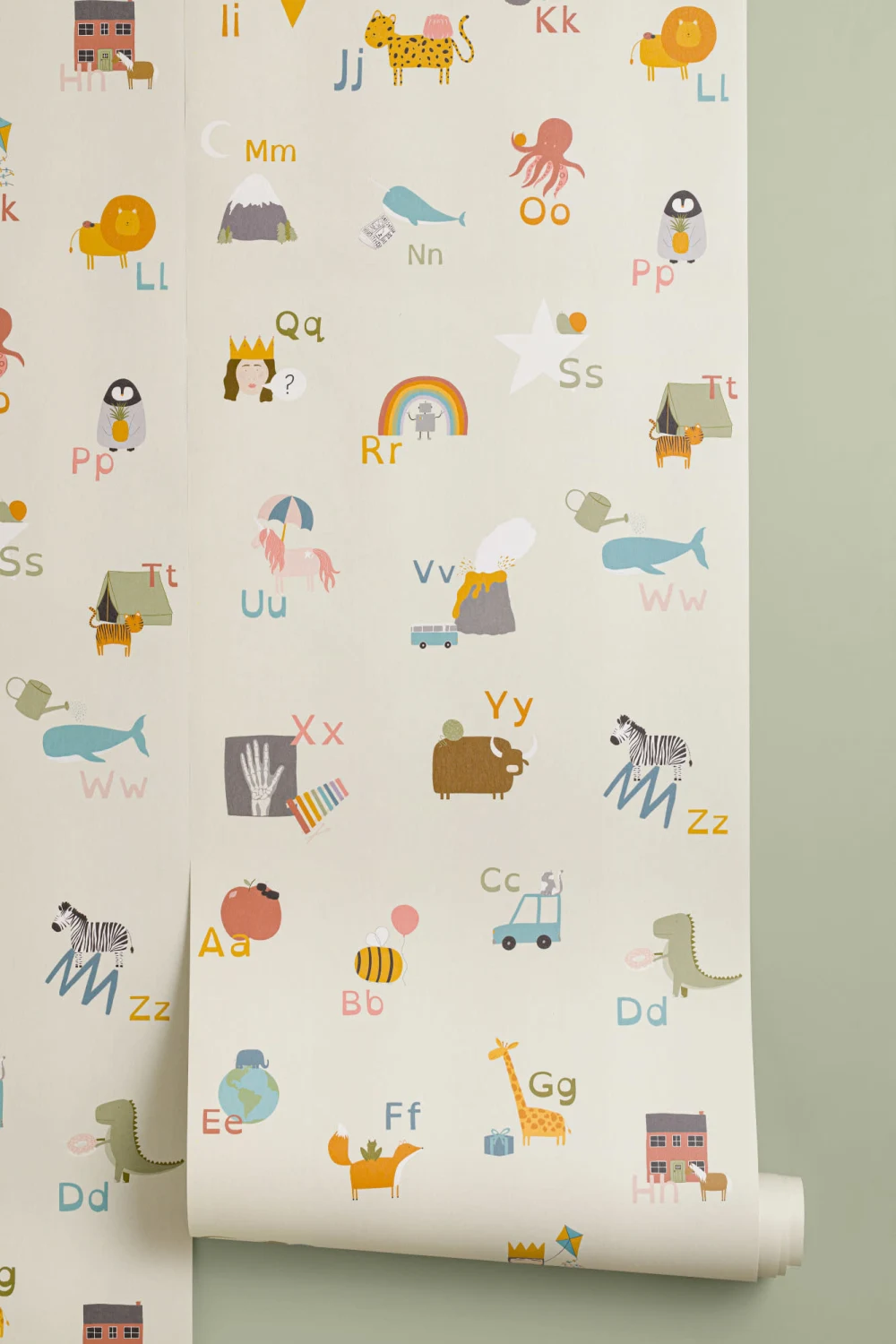 Kids Cute Alphabet Learning Repeat Pattern Wallpaper