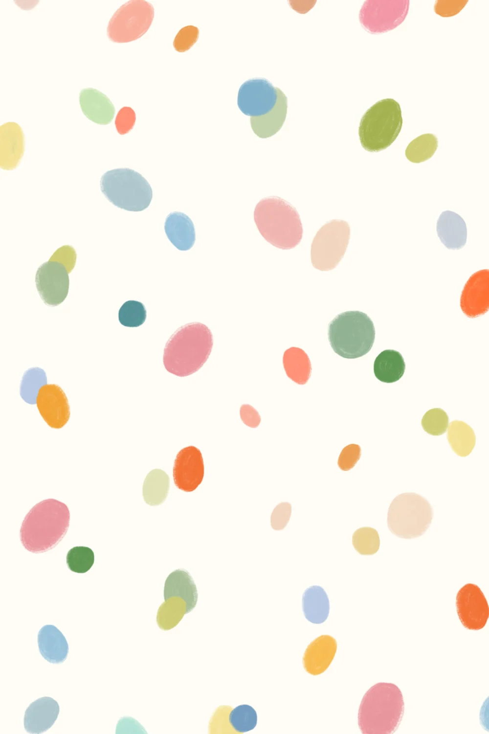 Håndtegnet Pastell Multicolor Spots Bakgrunn