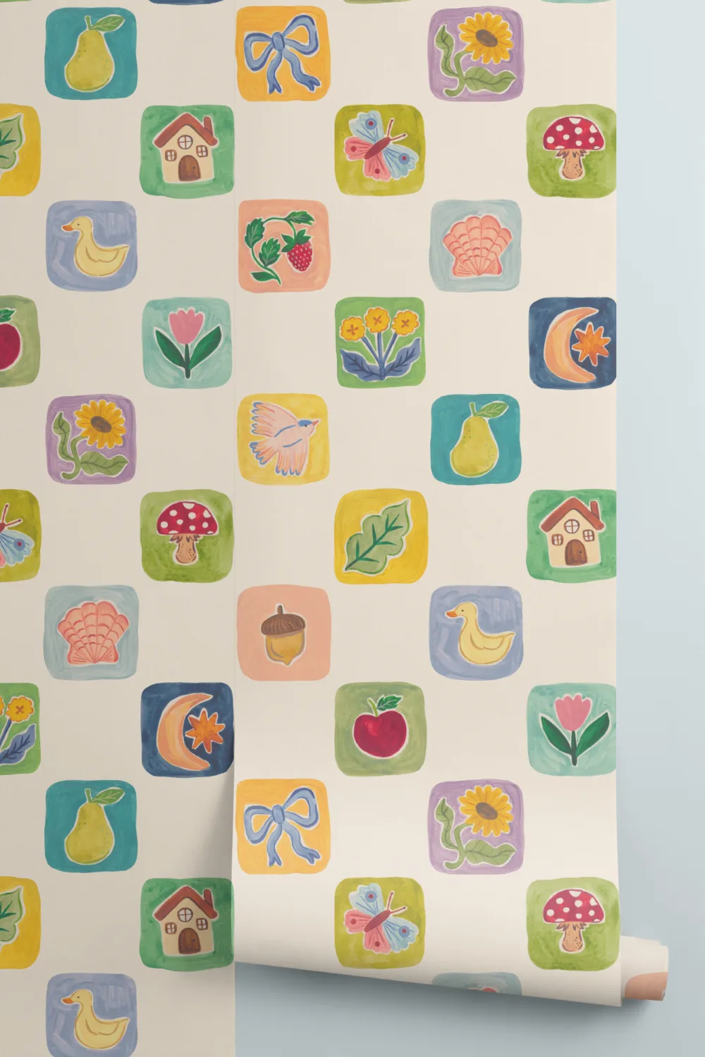 Multicolor Patchwork Clasic Murale pentru copii cu motive jucăușe