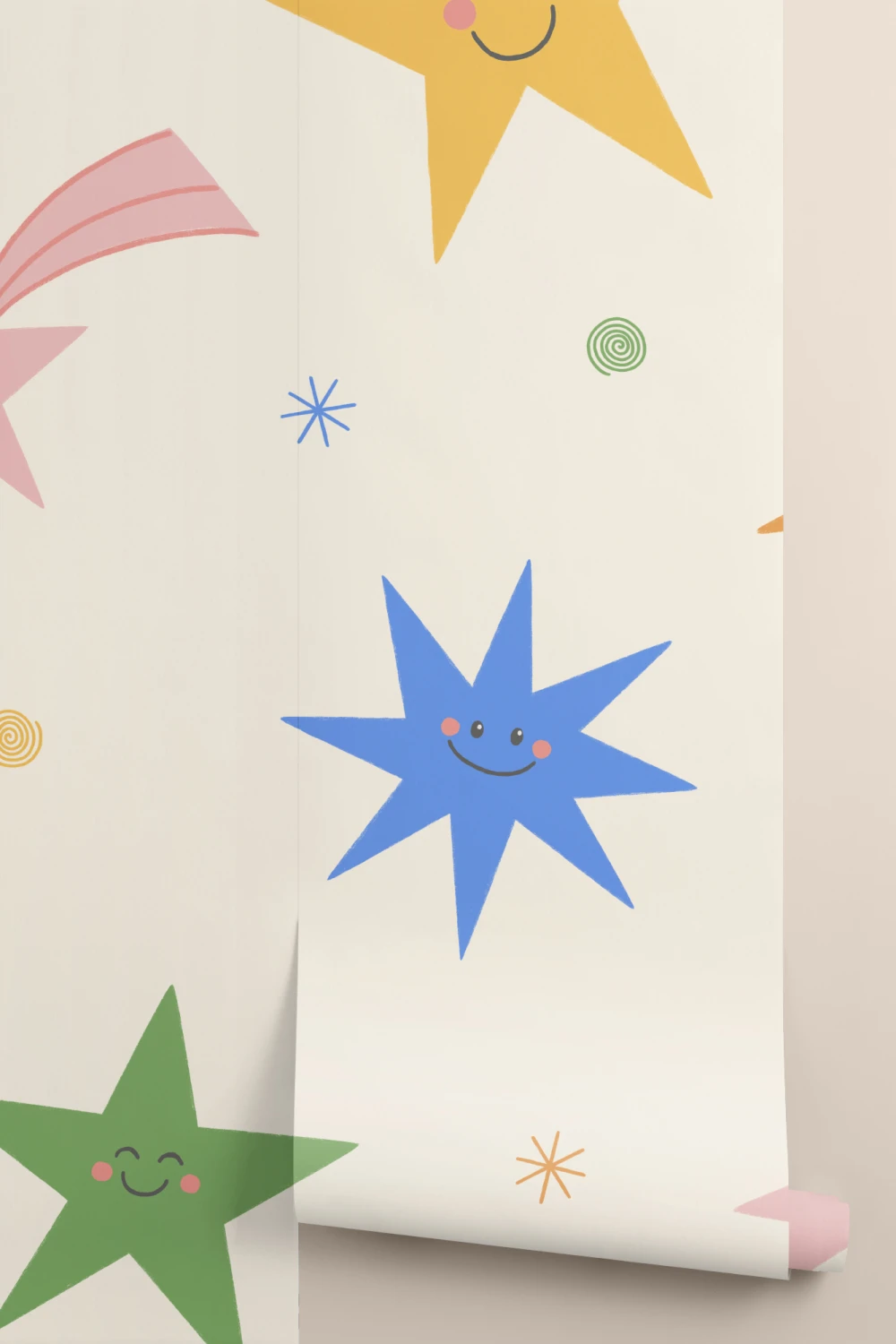 Multicolor Celestial Kids' Fun and Playful Mural