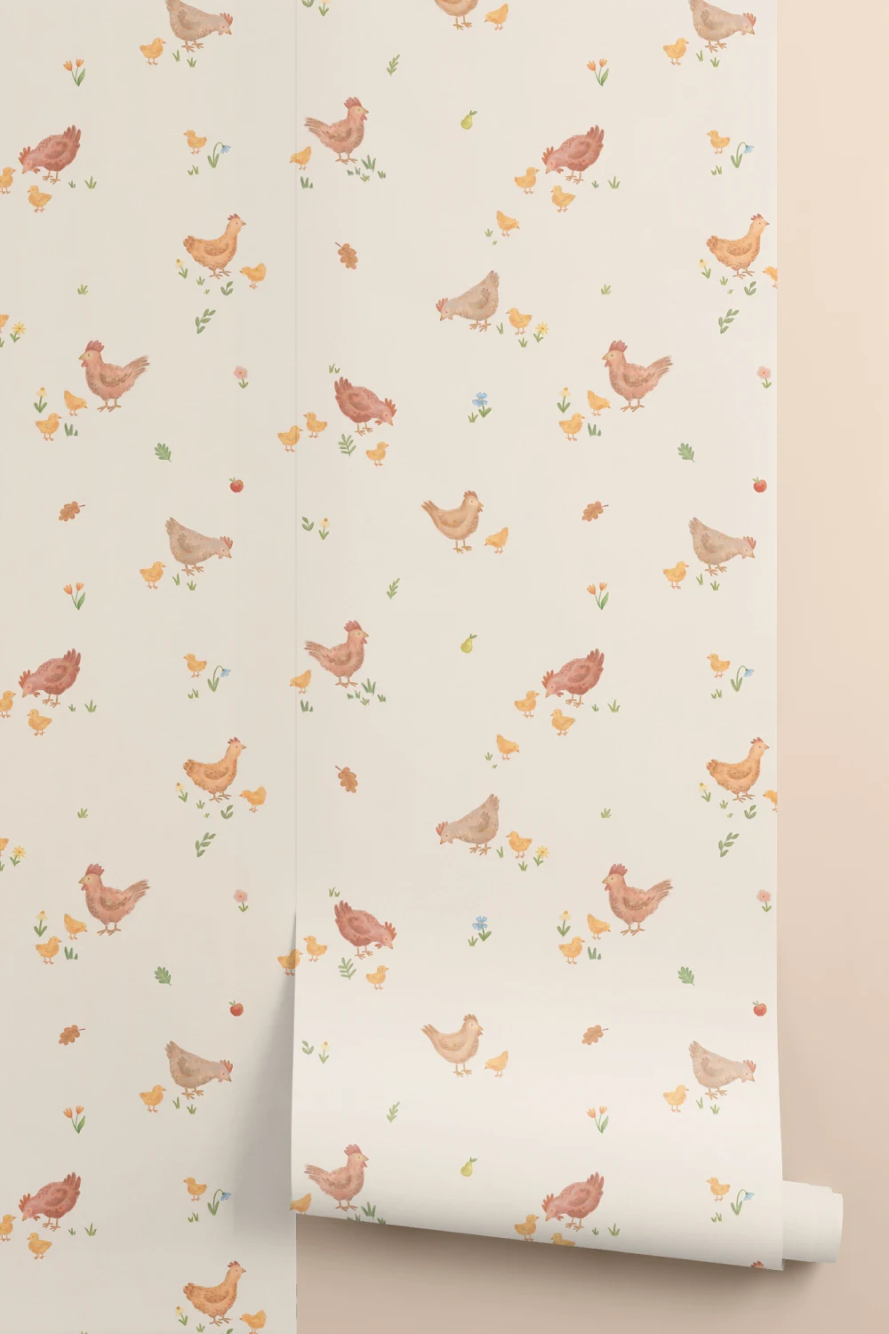 Multicolour Farmyard Animal Nursery Mural With Playful Atmosphere