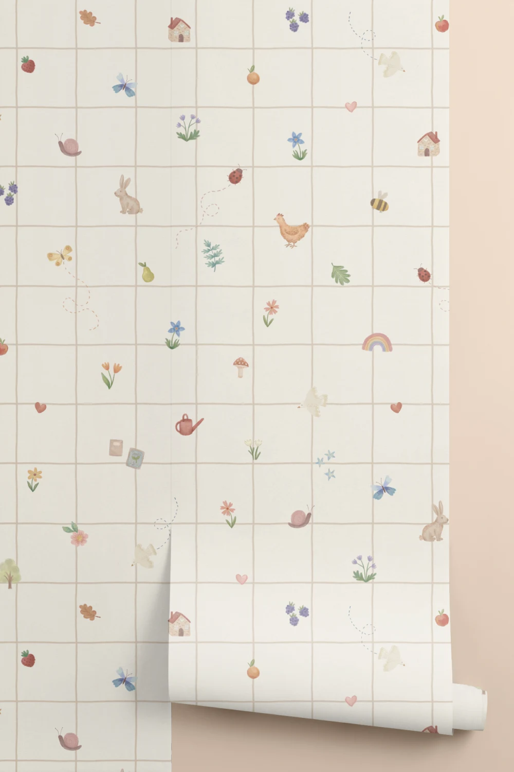 Multicolour Playful Kids' Mural With Classic Charm