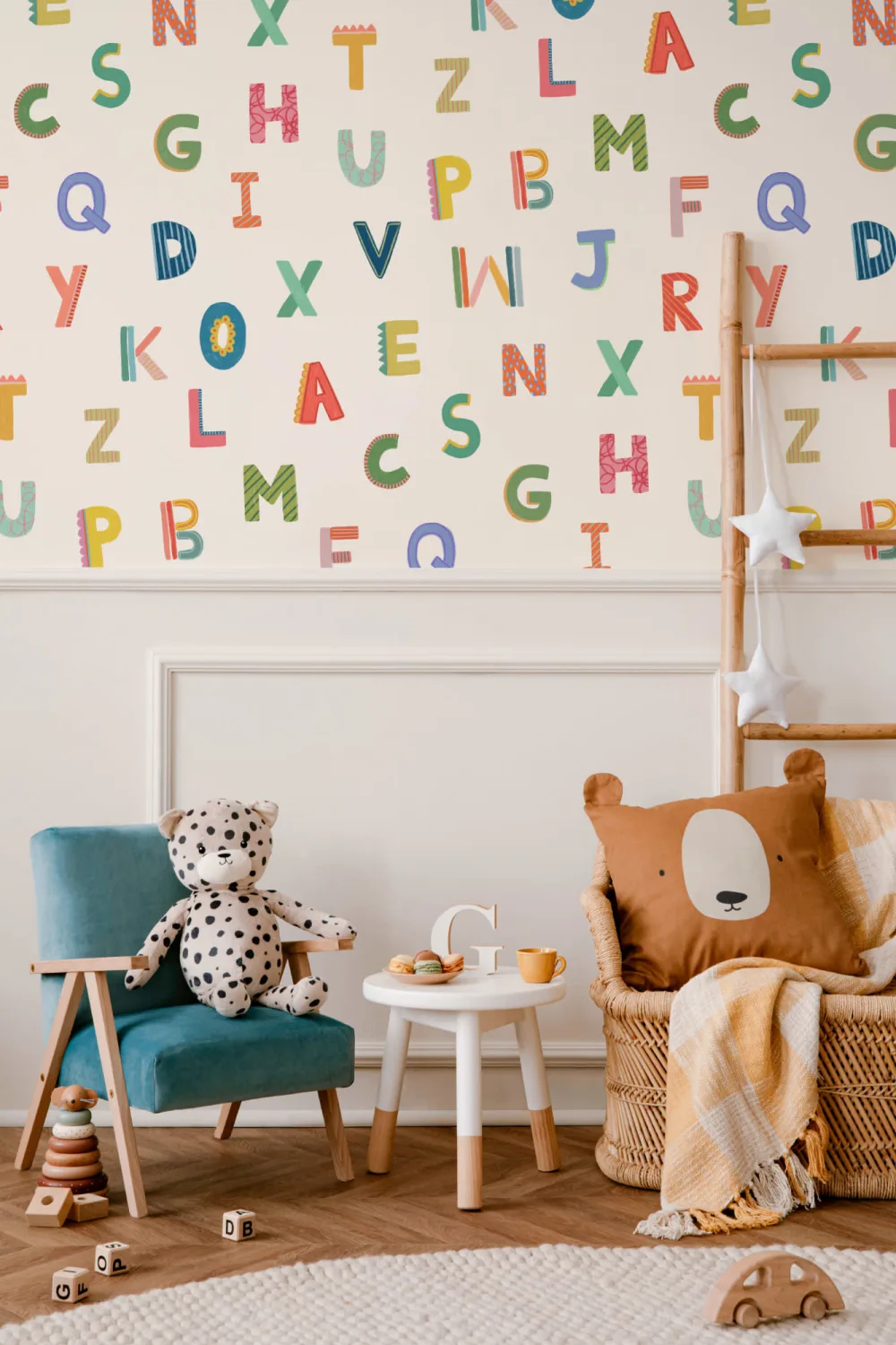 Colorful Kids Alphabet Wallpaper