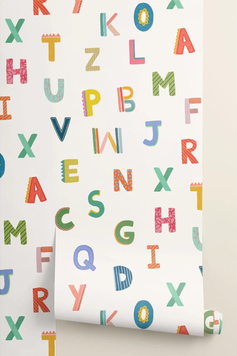 Colorful Kids Alphabet Wallpaper