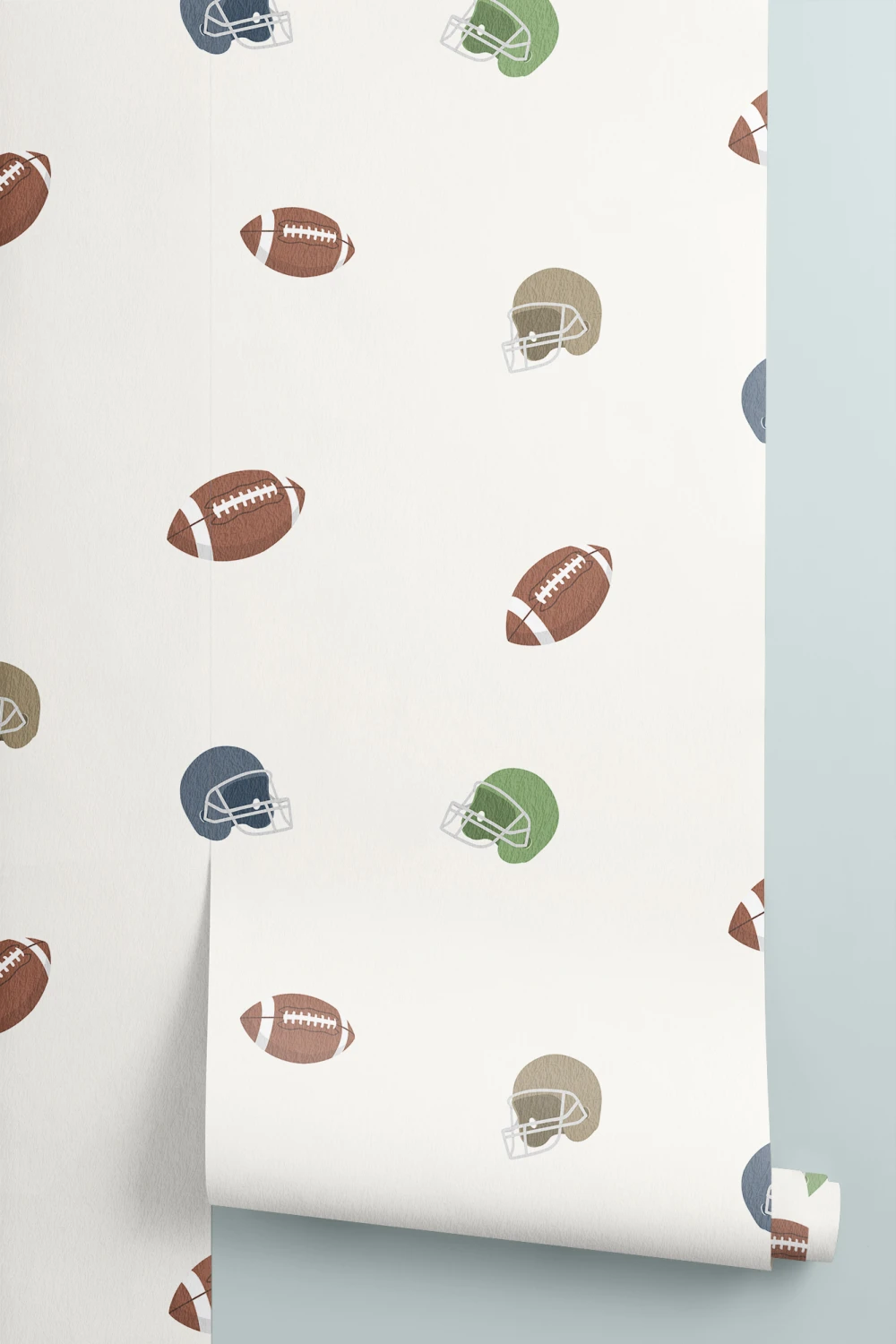 Kids American Football Sports Illustration Wallpaper
