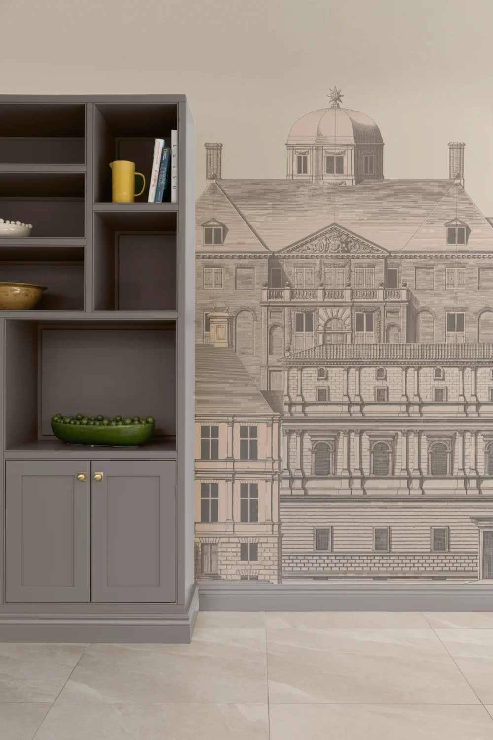 Classical Architectural Etching Wall Mural Blueprint Design by Jan Matthysz and Pieter Jansz Post