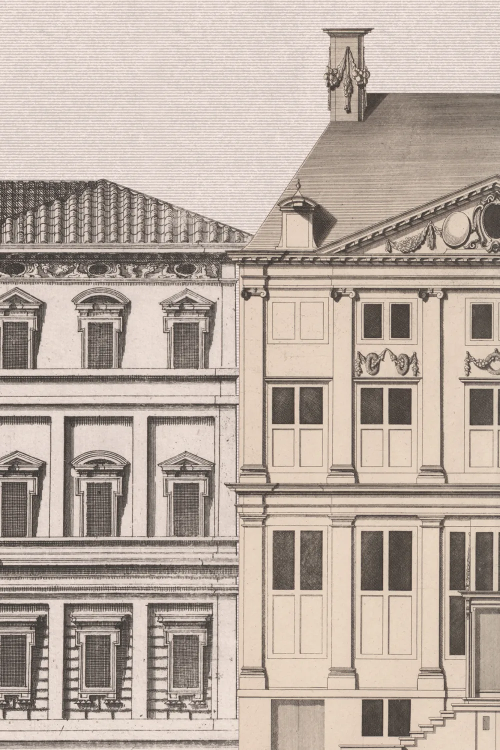 Metropolis Architectural Etching Wall Mural by Jan Matthysz and Pieter Jansz Post