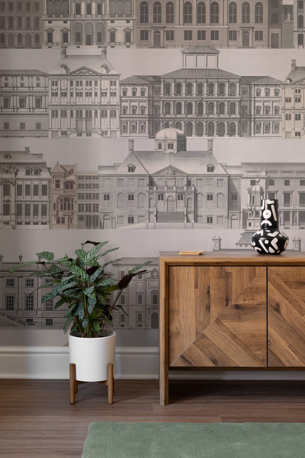 Metropolis Architectural Etching Wall Mural by Jan Matthysz and Pieter Jansz Post