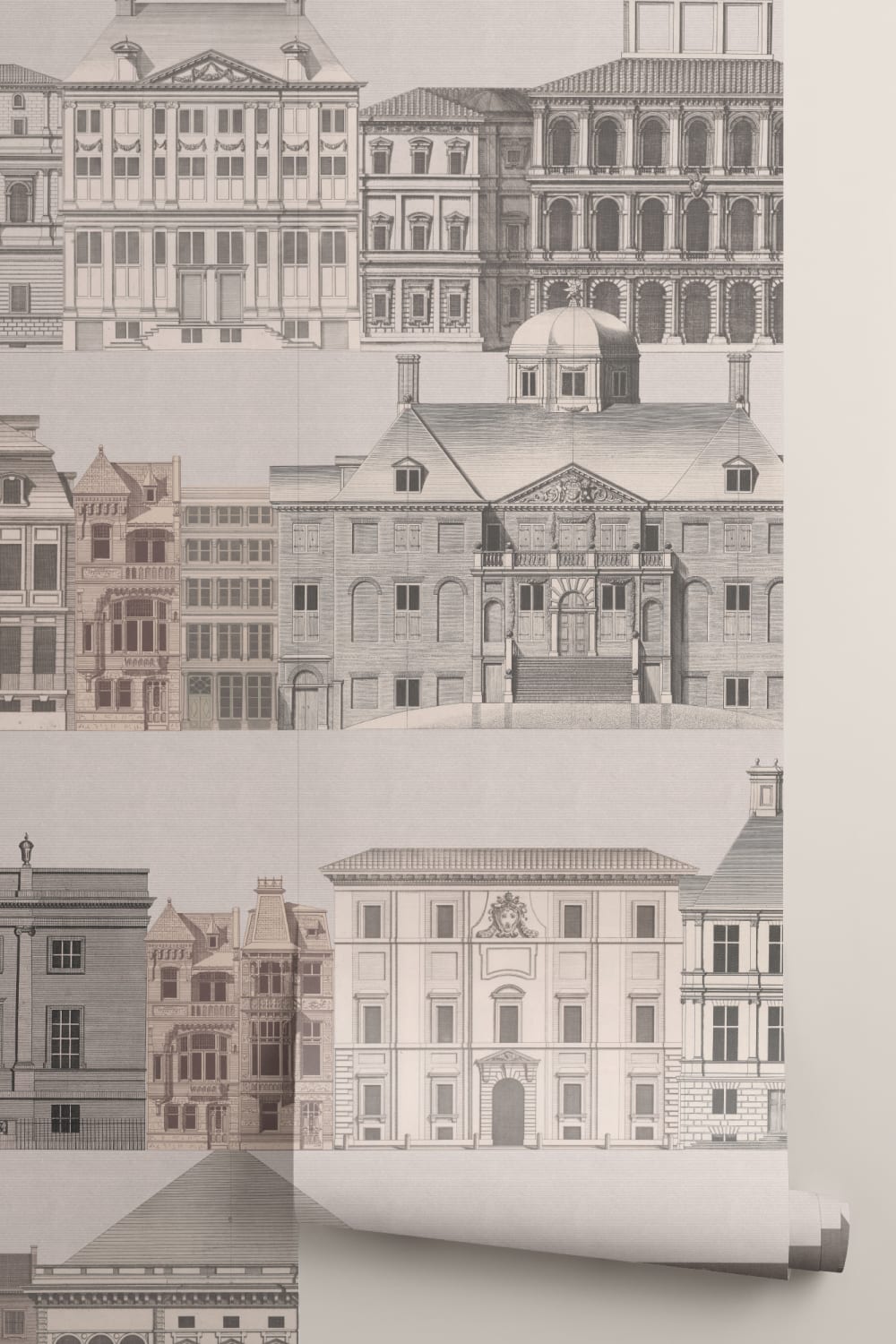 Metropolis Architectural Etching Wall Mural by Jan Matthysz and Pieter Jansz Post