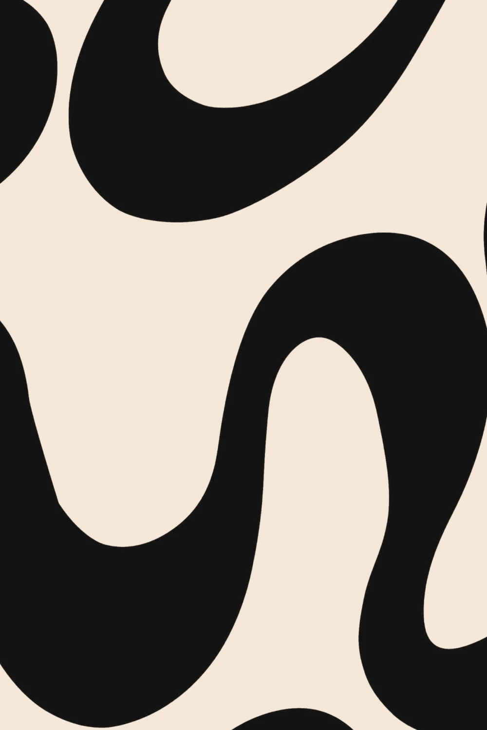 Papier peint noir audacieux à motif abstrait Vibe Design