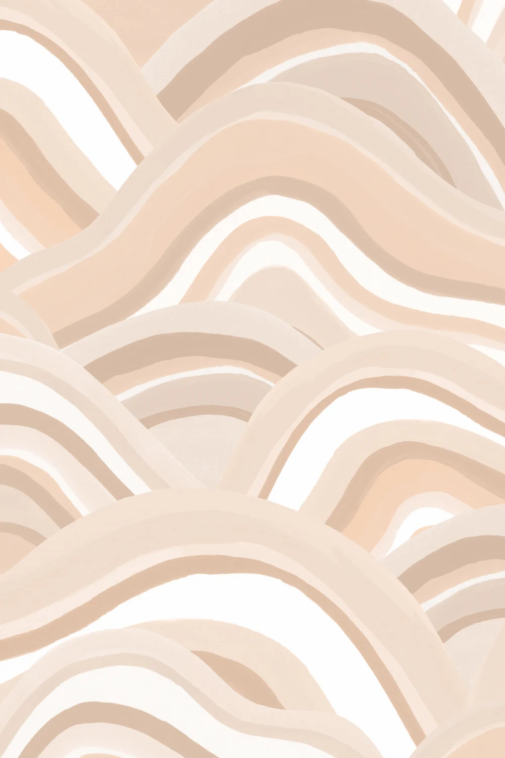 Carta da parati astratta e beige con dune dipinte