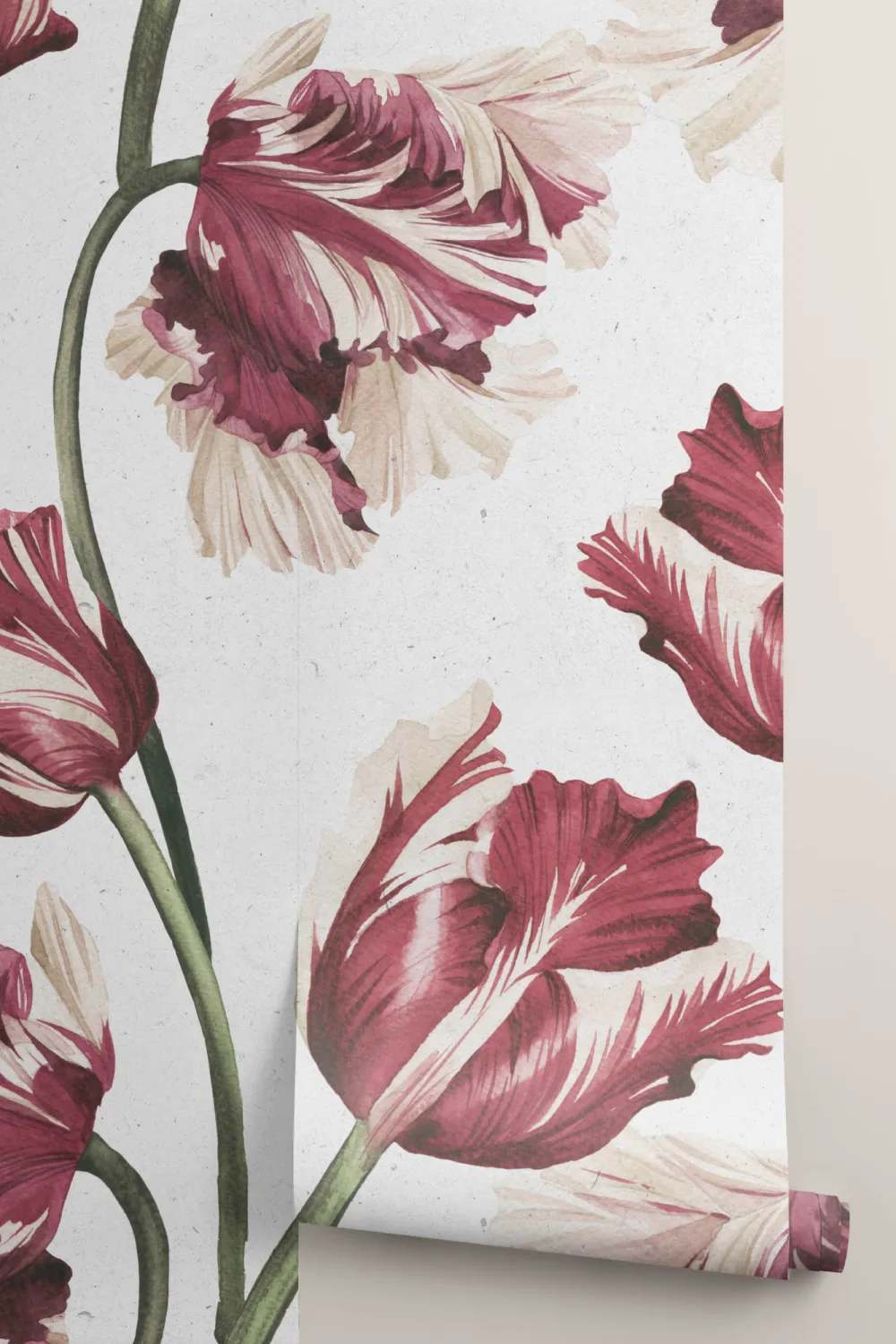 Rød tulipan tapet