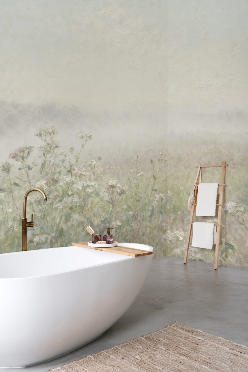 Mural de papel pintado Multicolor Quiet Meadow Light Nature
