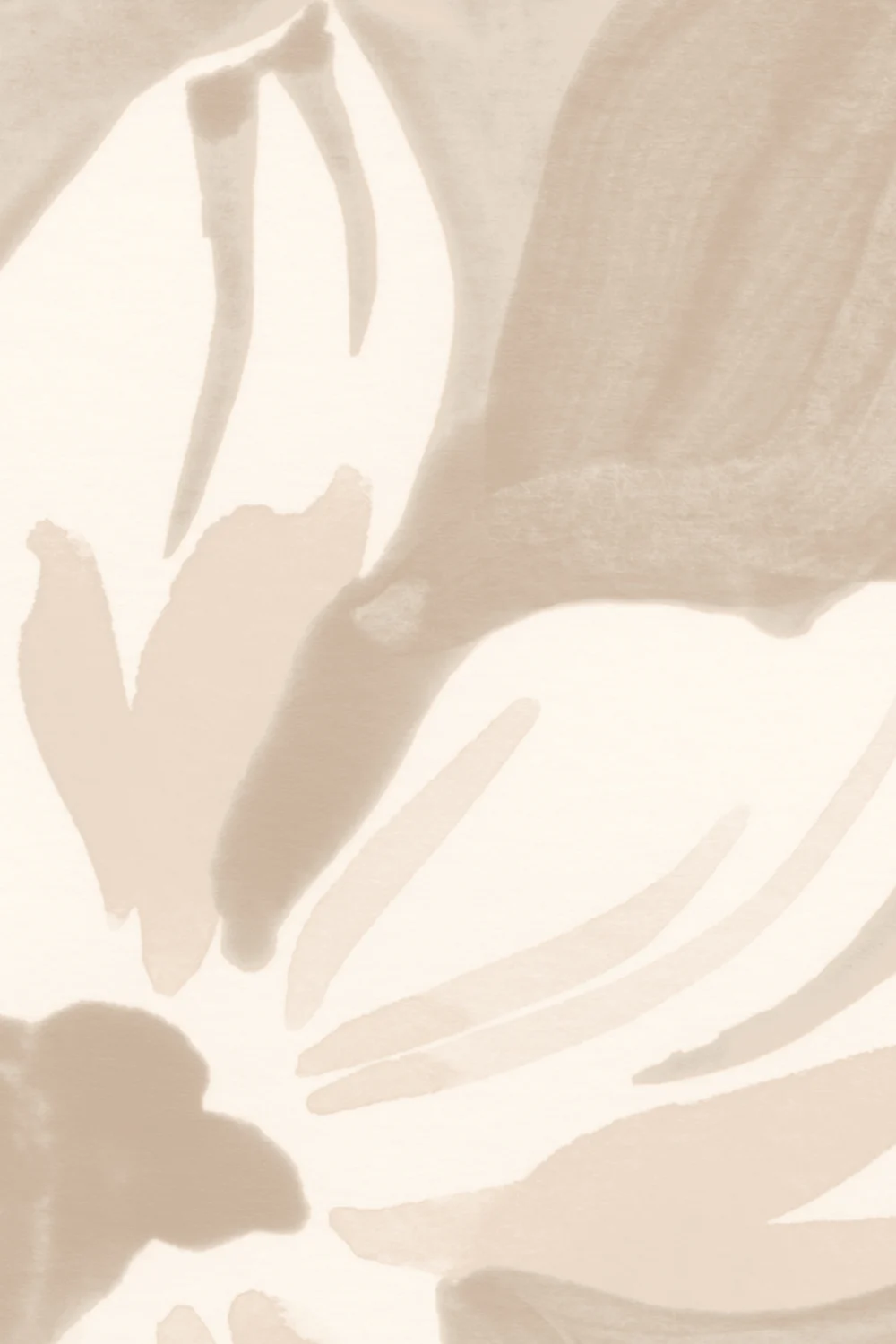 Papier peint panoramique floral beige élégant pour des intérieurs sereins
