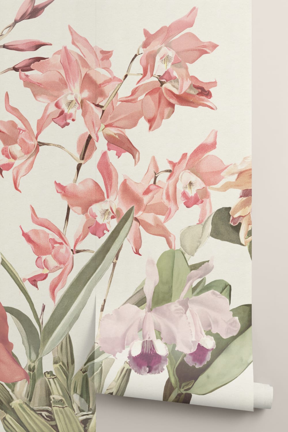 Neutral Botanical Elegance Floral Garden Mural