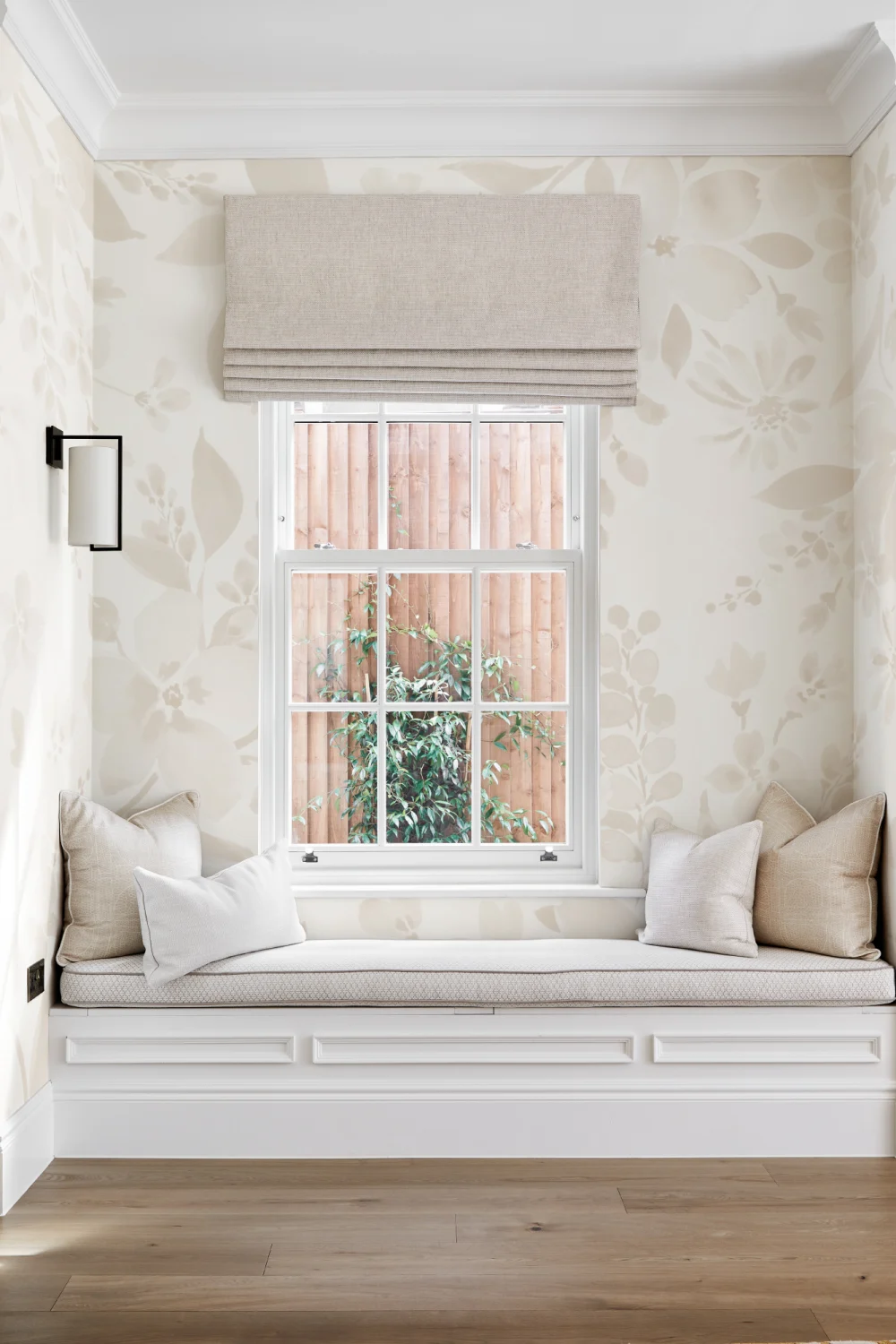 Neutral Watercolor Flower Wall Mural
