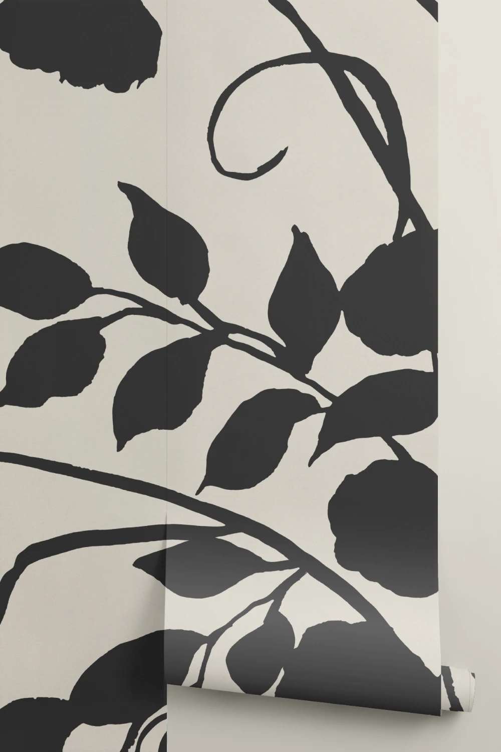 Black Botanical Silhouette Classic Art Mural