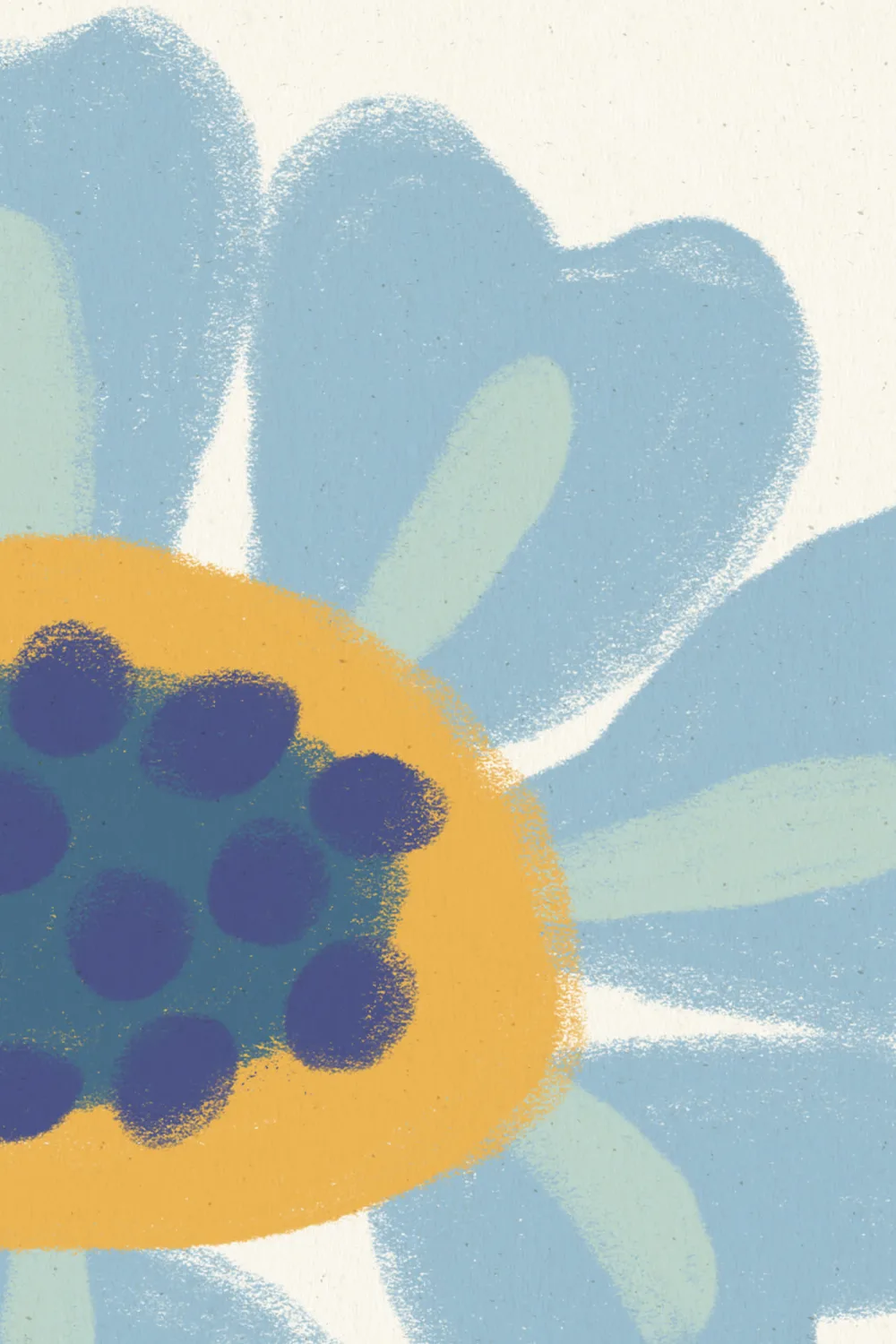 Bright Kids Retro Scandinavian Flowers Mural