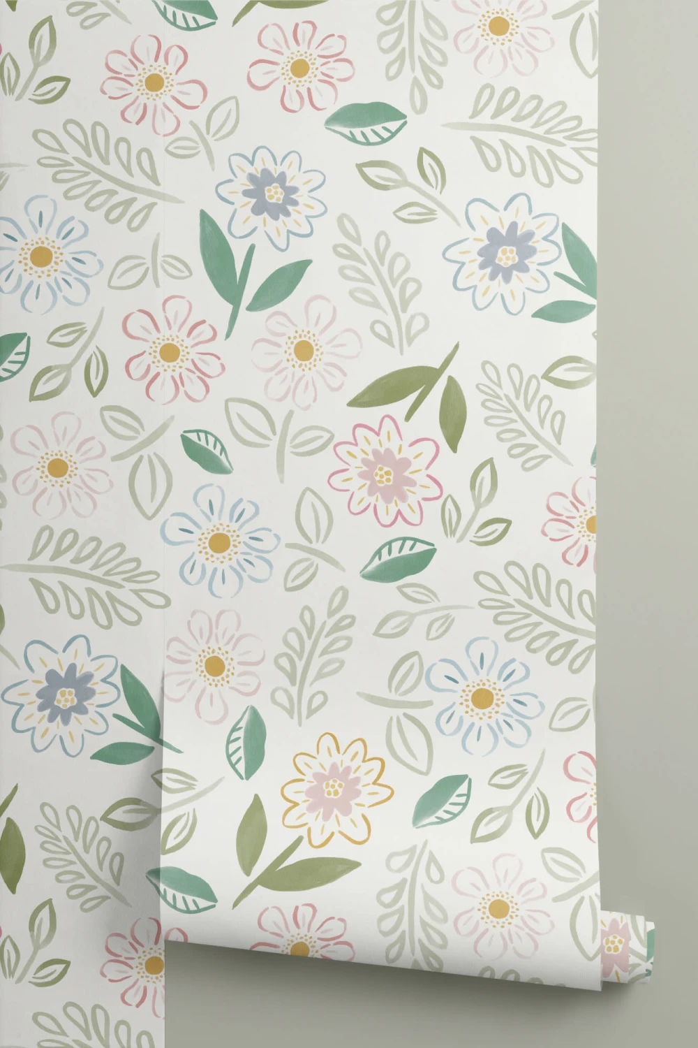 Pastell Blomster Blokker Bakgrunn