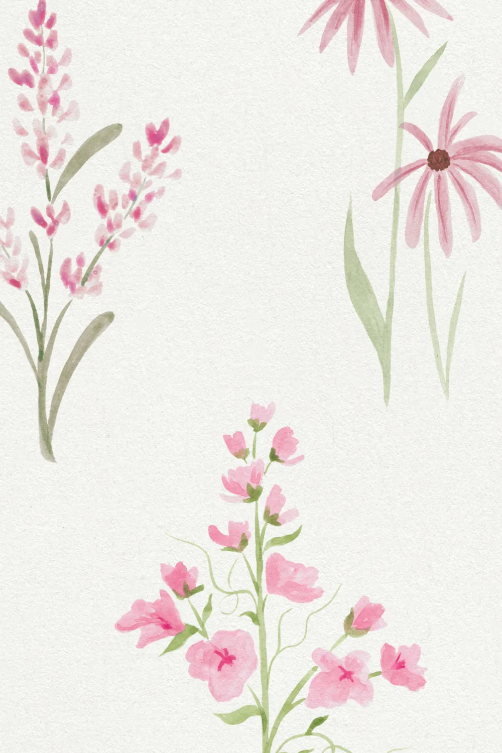Rosa blommig Bliss pastell tapet mural-tapeter