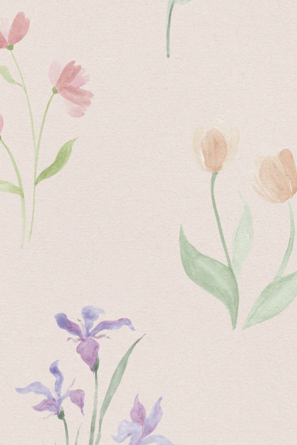 Veelkleurige vintage bloemen muurschildering voor tijdloze charme