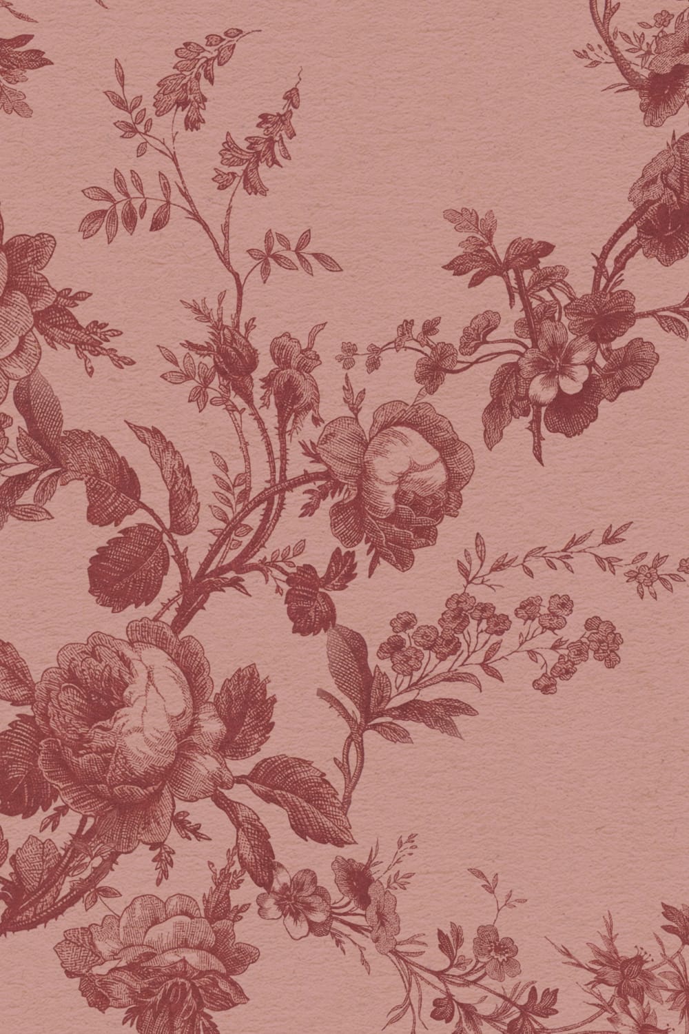 Carta da parati floreale vintage scura con eleganza Rosetta