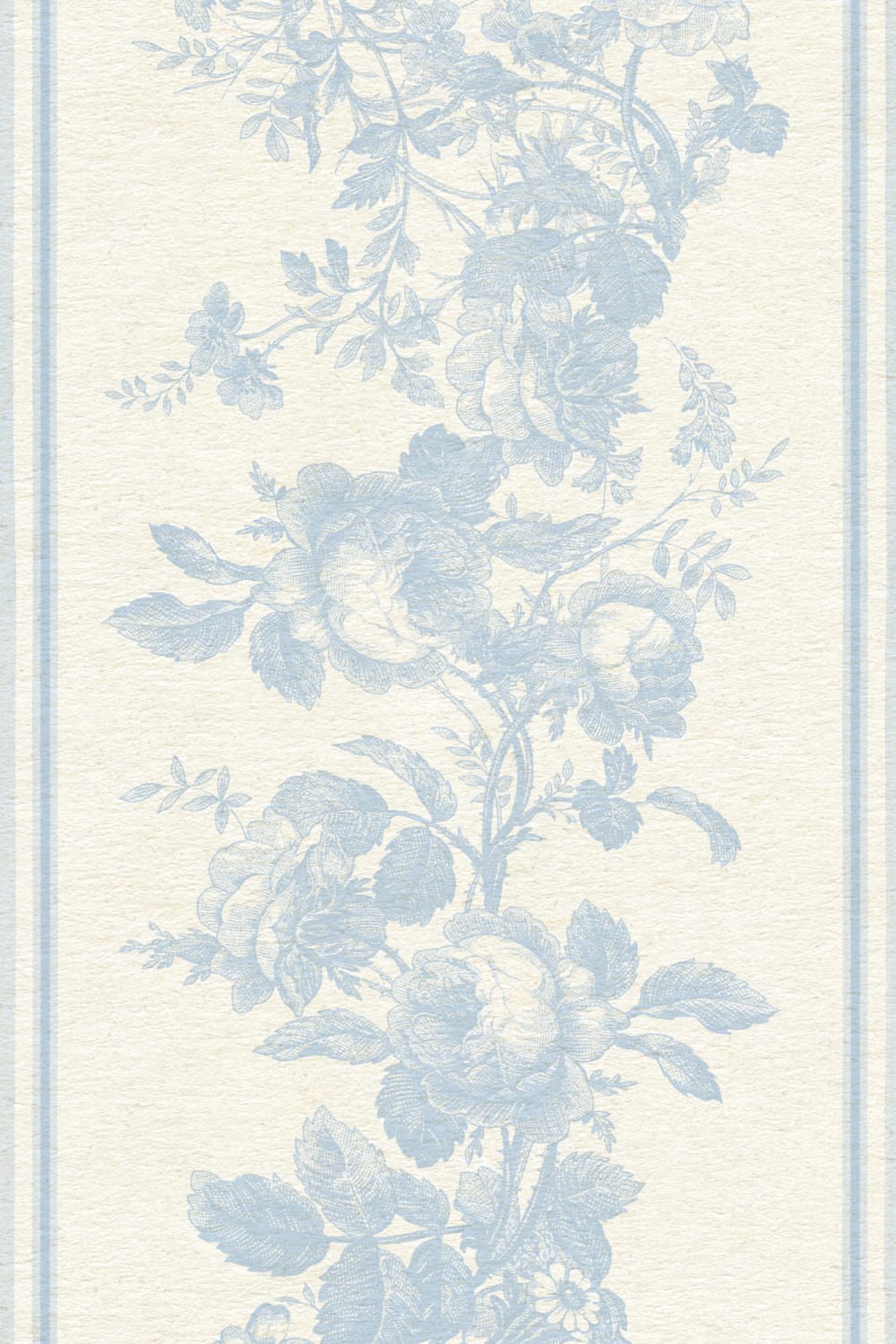 Light Blue Vintage Floral Sophisticated Pattern Mural