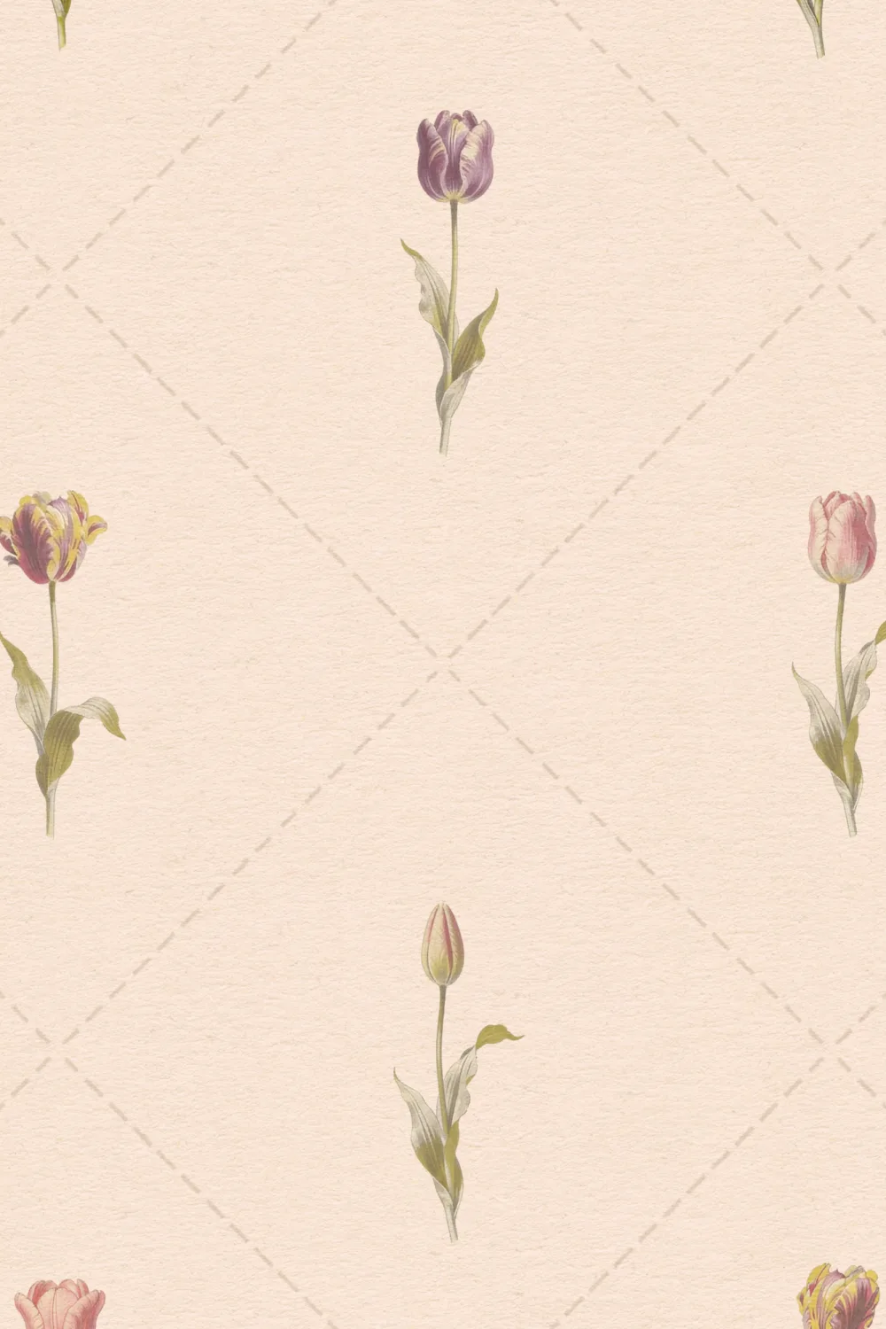 Roze vintage bloemenpatroon muurschilderingbehang voor Serenity