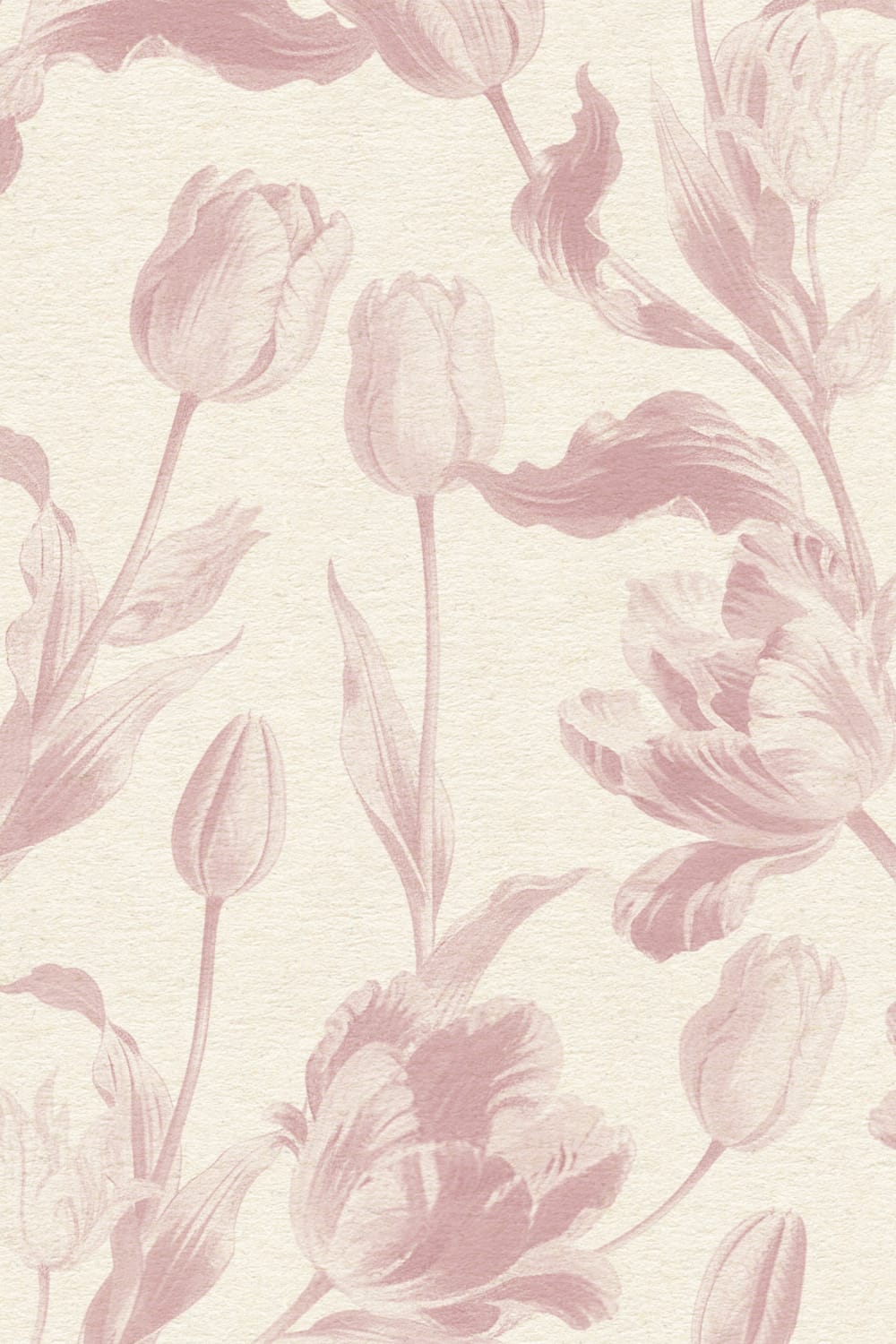 Pink Vintage Floral Elegance Wallpaper Mural