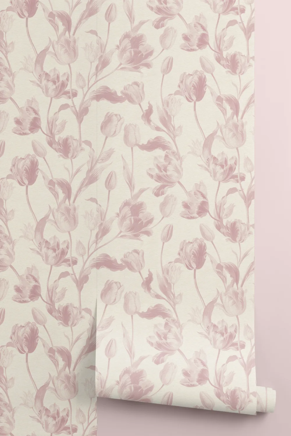 Pink Vintage Floral Elegance Wallpaper Mural