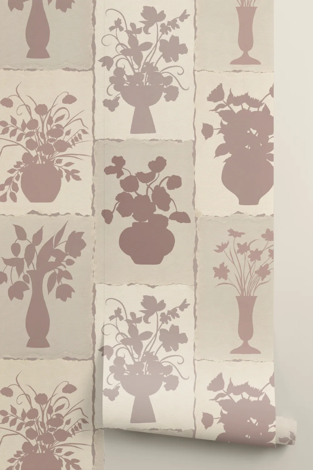 Vintage Pink Floral Elegance Wall Mural for Sophisticated Style