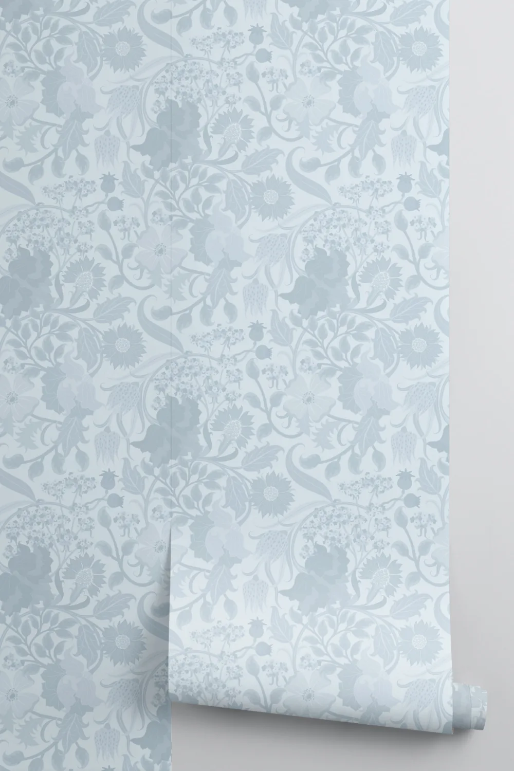 Blue Heritage Thistle Floral Wallpaper