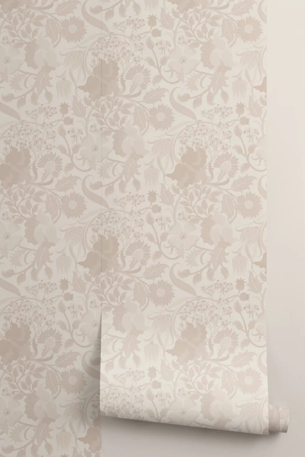 Neutral Heritage Thistle Floral Wallpaper