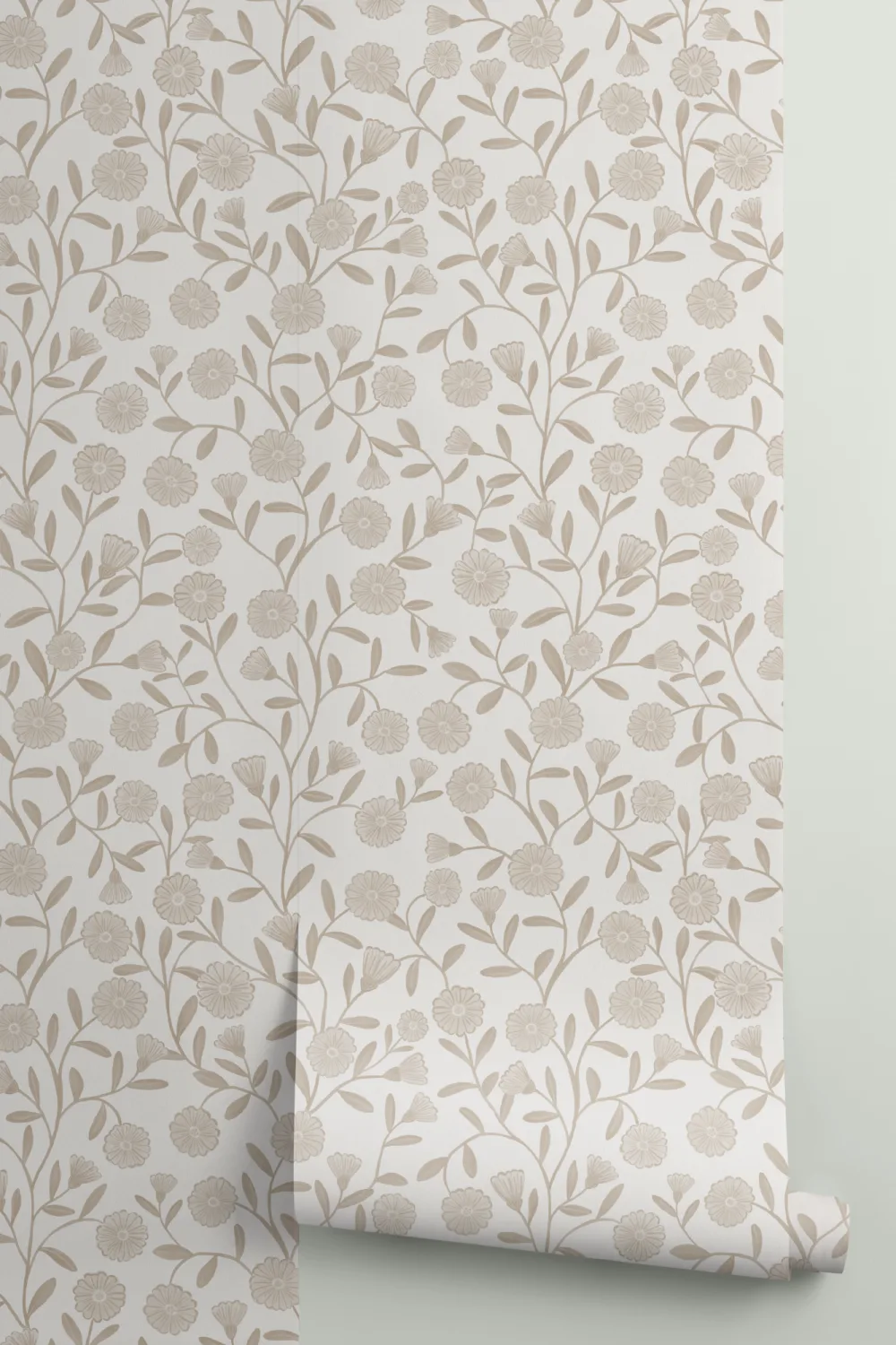 Carta da parati Beige Piccola margherita carina