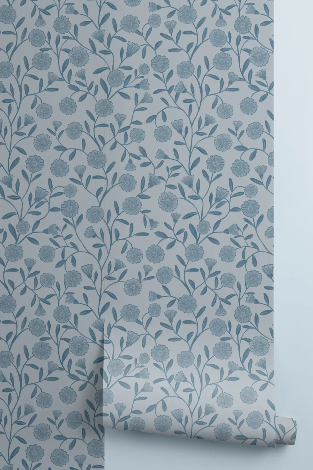 Blue Cute Ditsy Daisy Wallpaper