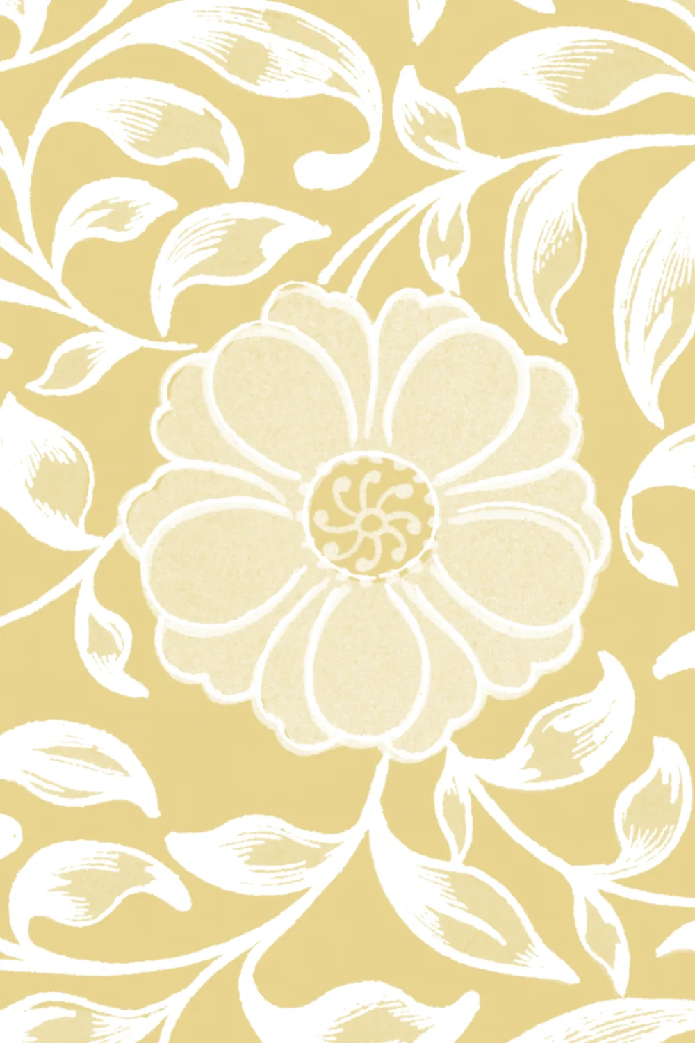 Amarelo Owen Jones Peónia Ornamentos Chineses Ilustrações Mural