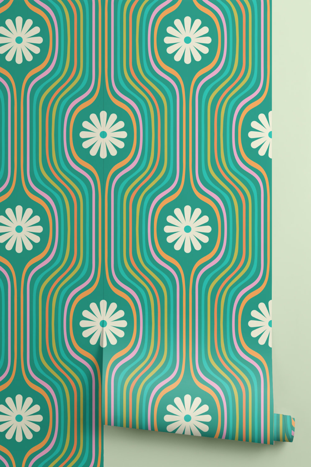 Elizabeth Olwen Joyride Green Wallpaper