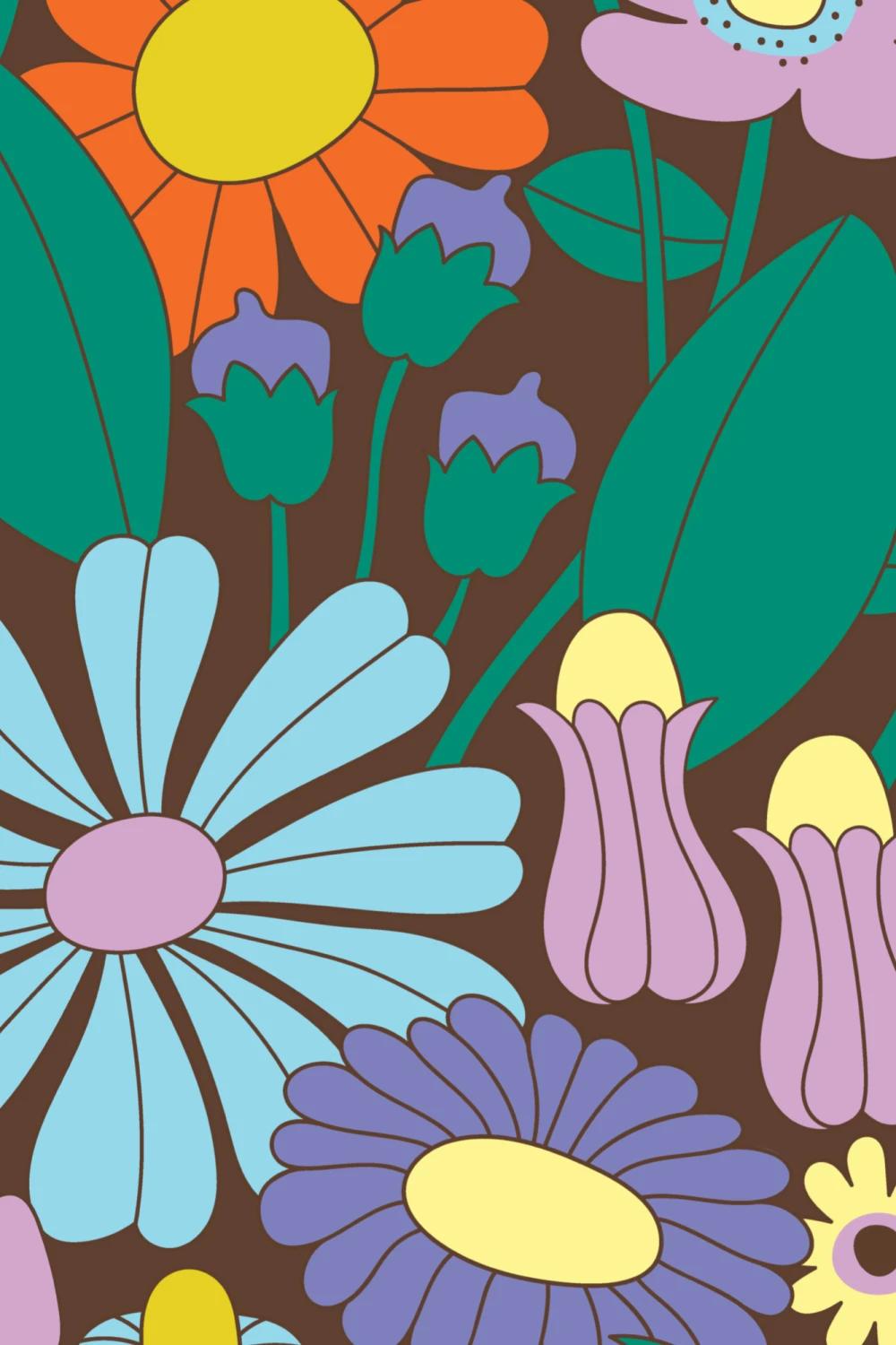 Elizabeth Olwen Groovy Meadow Multi Mural