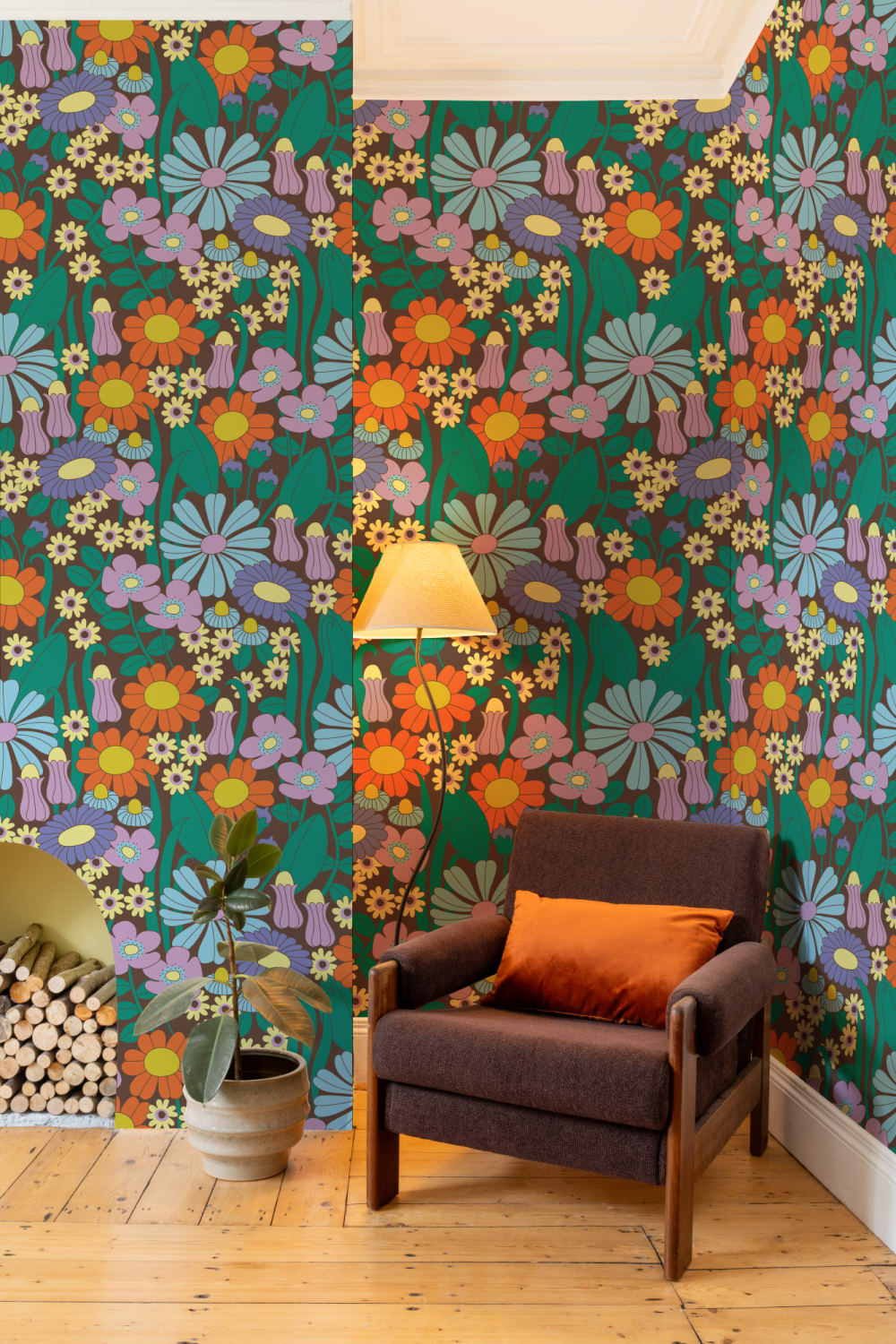 Elizabeth Olwen Groovy Meadow Multi Mural
