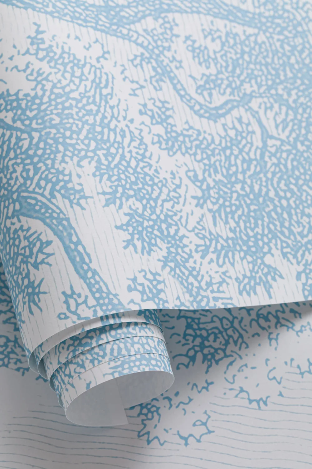 Blue Forest ilustrare gravură Wallpaper Mural